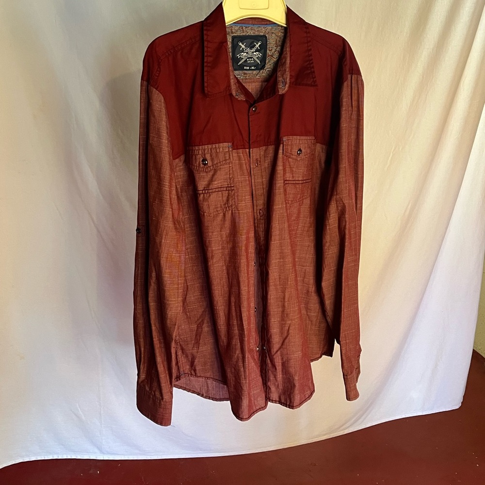 XL shirt maroon colored light weight